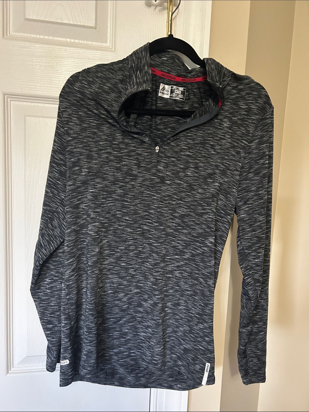 RBX Men's Lightweight Heathered Gray Quarter-Zip Hoodie
